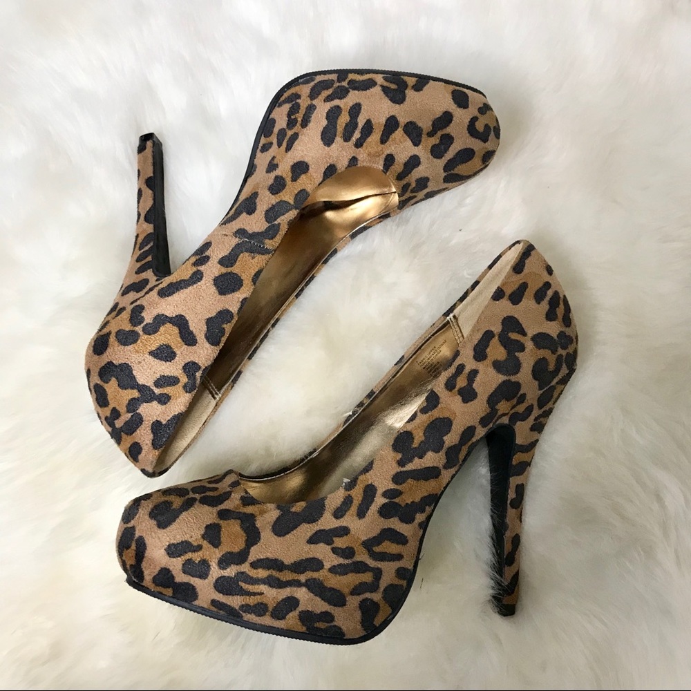 Leopard print heels.  Size 6.5
